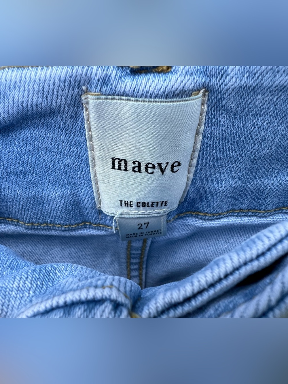 Anthropologie Maeve Colette High-Rise Wide-Leg Cropped Jeans SZ 27 Light Wash - Picture 2 of 13